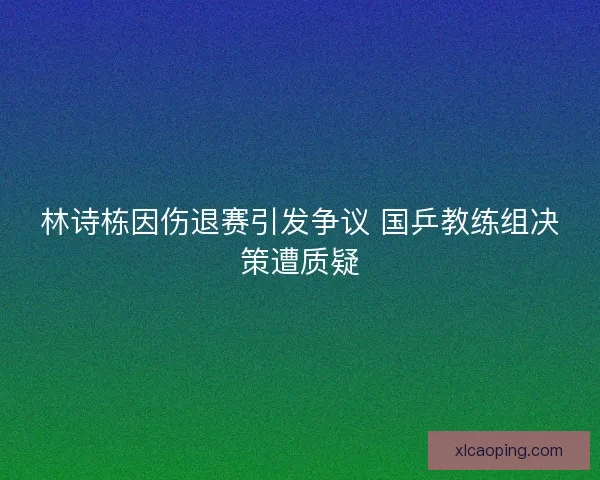 林诗栋因伤退赛引发争议 国乒教练组决策遭质疑